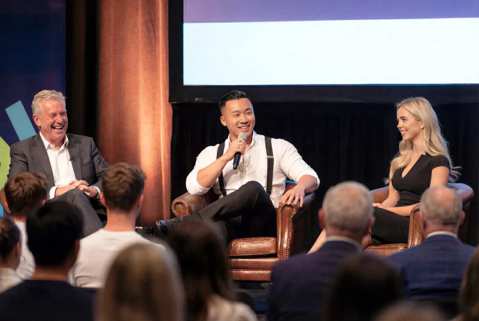 Ryan Montoya on stage during a panel discussion